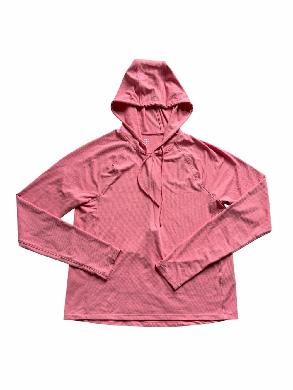 Title Nine Sunbuster 1/4 Zip Long Sleeve Hoodie Medium Pink Lightweight Outdoor